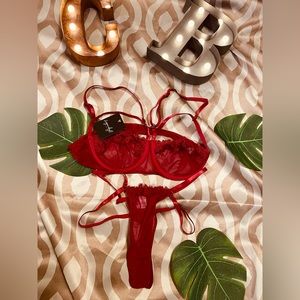 Red Bra and Thing set (new with tags)